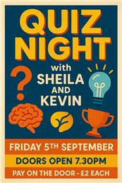 Friday 5 Sept: Quiz Night